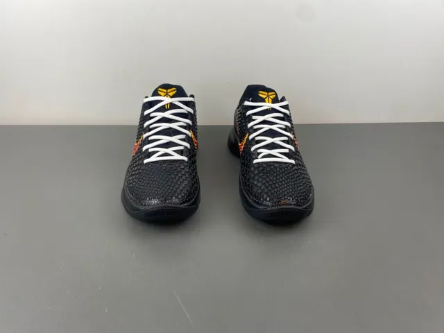 Nike Kobe 6 Black Red Yellow Basketball Shoes 12