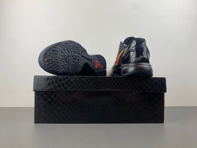 Nike Kobe 6 Black Red Yellow Basketball Shoes 17