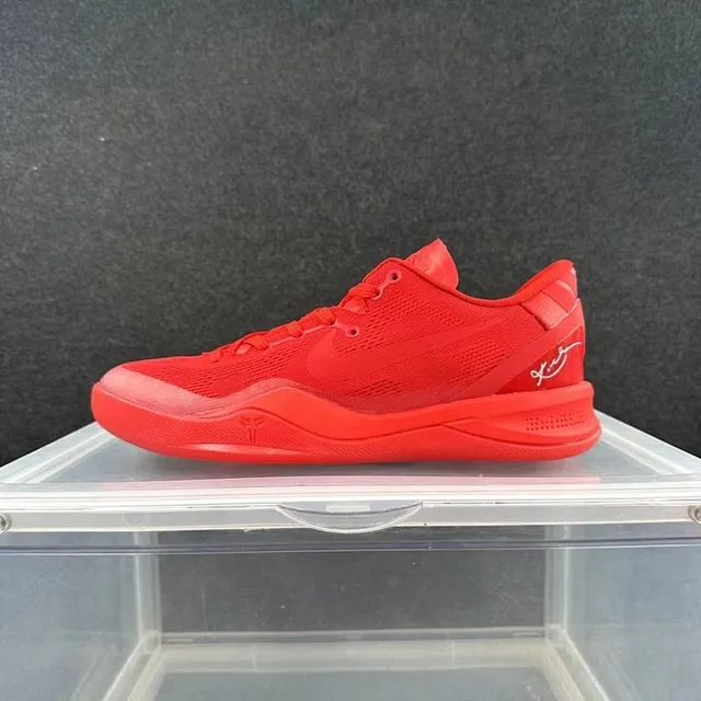 Nike Kobe 8 Monochromatic Red Basketball Shoes 2