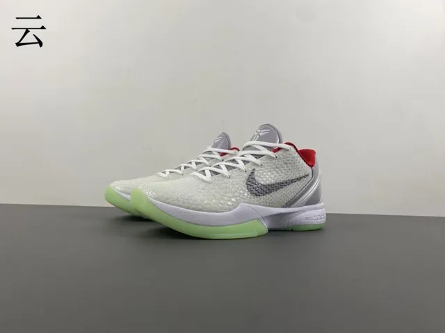 Nike Kobe White Gray Textured Knit Upper Translucent Heel Cage Basketball Shoes 3