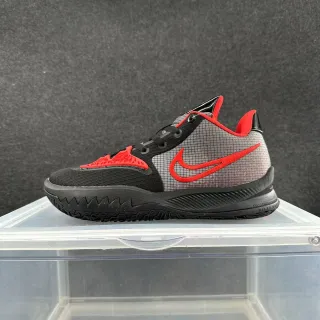 Nike Kyrie Negro Rojo Malla Texturizada en Cuadrícula Zapatos de Baloncesto