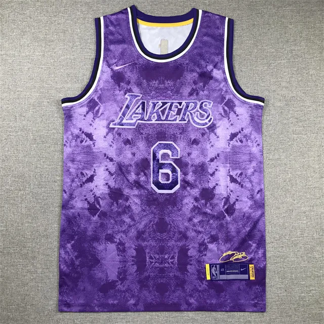 Nike Los Angeles Lakers Select Edition maillot de basketball floral pourpre 3