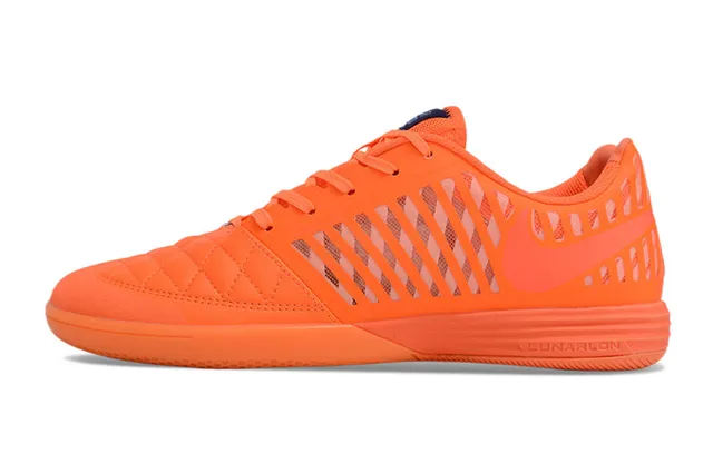Nike Lunar Gato Orange Noir Capuchon matelassé pour orteil Superposition de cage synthétique en diagonale Chaussures de football indoor 6