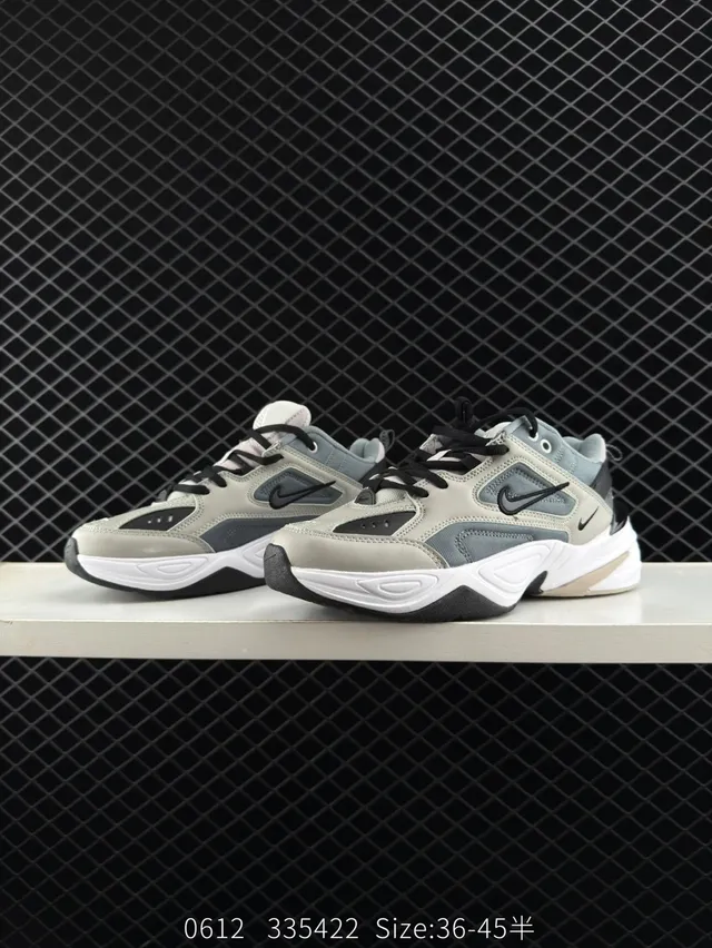 Nike M2K Tekno Gray Black White Chunky Sneakers 3