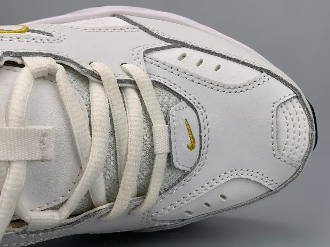 Nike M2K Tekno White Gray Gold Chunky Sneakers 4