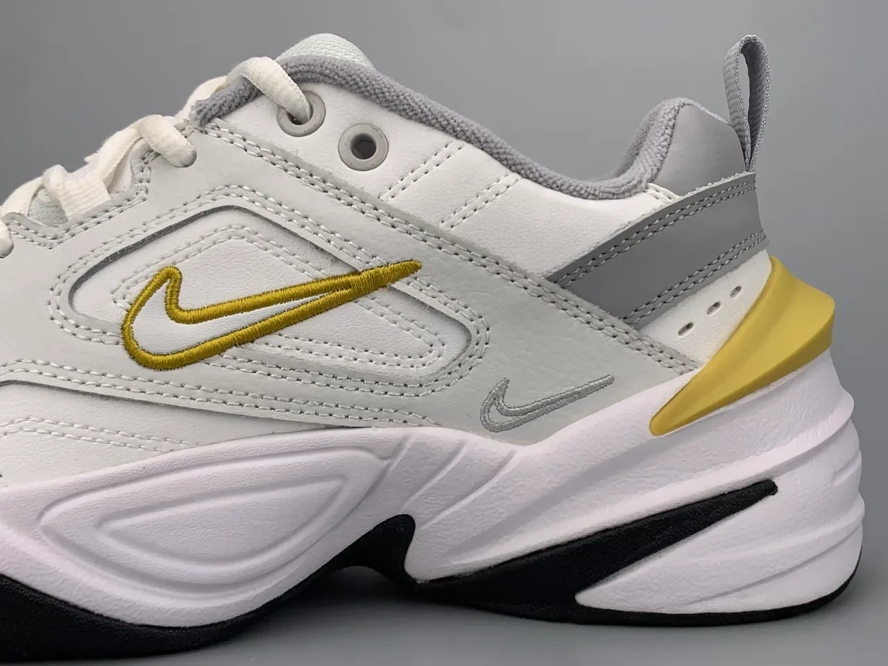 Nike M2K Tekno White Gray Gold Chunky Sneakers 5