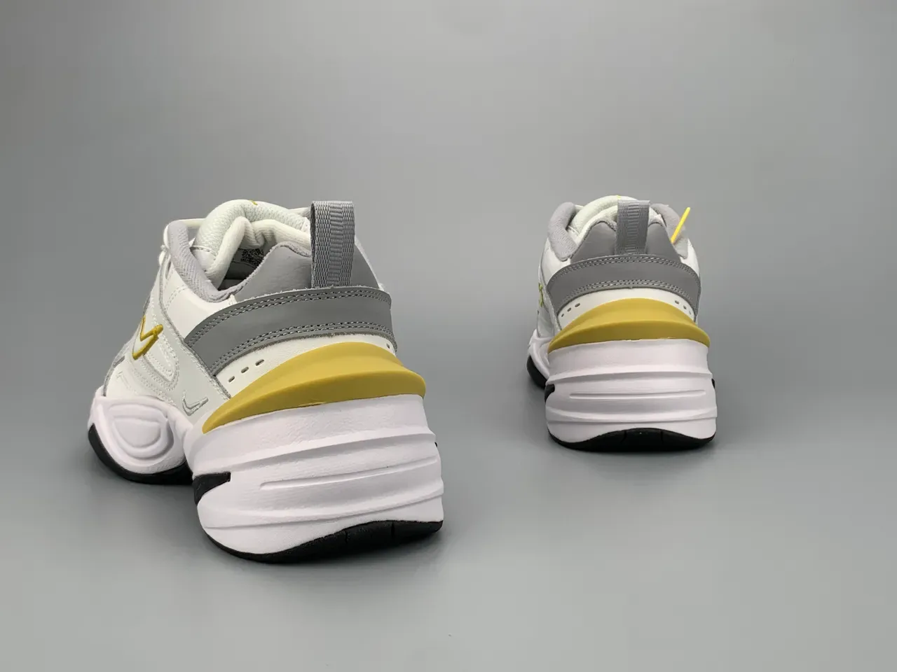 Nike M2K Tekno White Gray Gold Chunky Sneakers 6