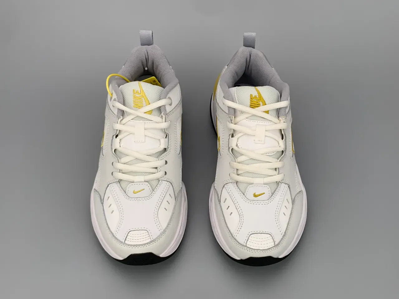 Nike M2K Tekno White Gray Gold Chunky Sneakers 7