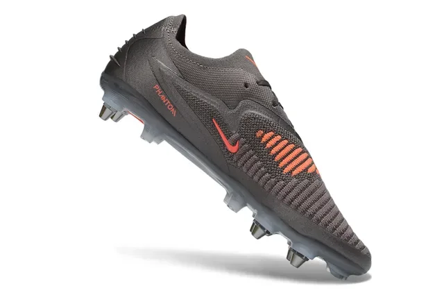 Nike Mercurial Gris Rouge Knit Upper Semelle Translucide Firm-Ground Chaussures de Football 2