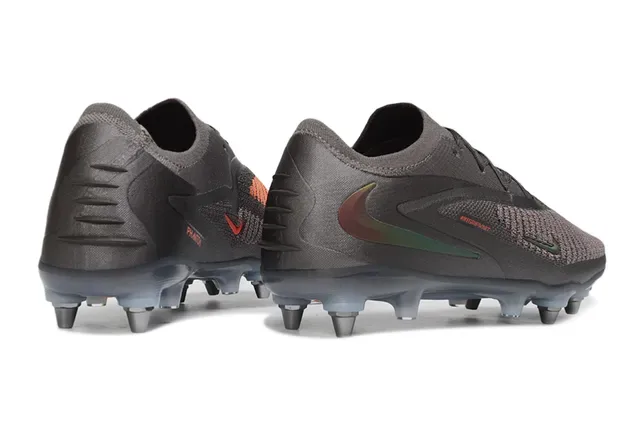 Nike Mercurial Gris Rouge Knit Upper Semelle Translucide Firm-Ground Chaussures de Football 5
