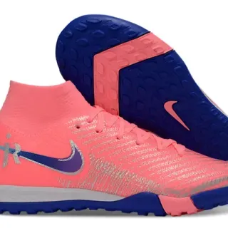Nike Mercurial Superfly Turf أحذية كرة القدم Coral Pink Blue Turf
