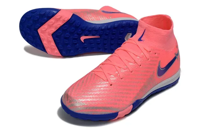 Nike Mercurial Superfly Turf Chaussures de football Coral Pink Blue Turf 3