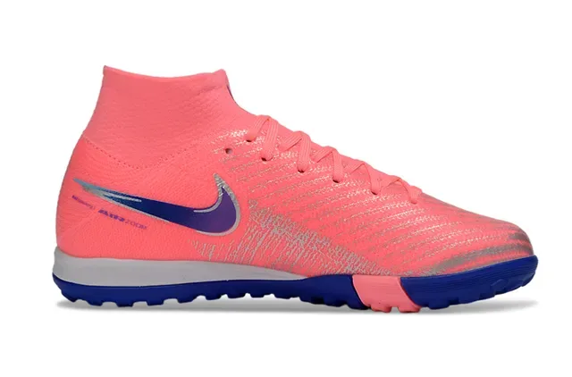 Nike Mercurial Superfly Turf Chaussures de football Coral Pink Blue Turf 5