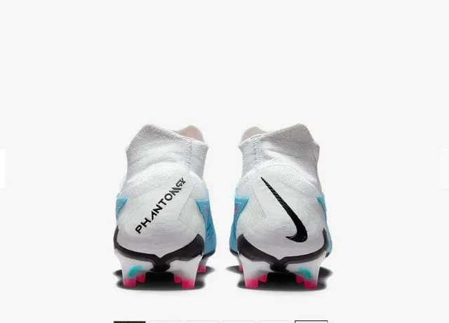 Nike Mercurial Superfly Blanco Azul Collar Alto Ajuste Calcetín Césped Firme Zapatos de Fútbol 2