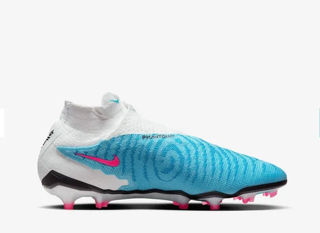 Nike Mercurial Superfly Blanco Azul Collar Alto Ajuste Calcetín Césped Firme Zapatos de Fútbol 4
