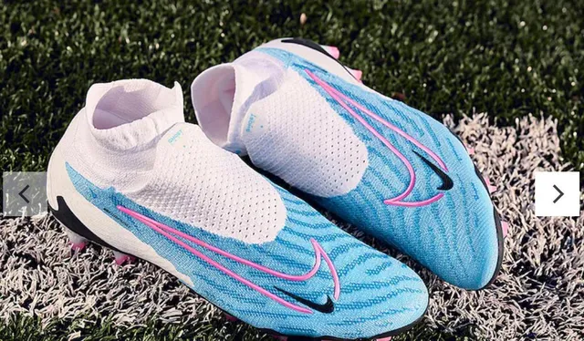 Nike Mercurial Superfly Blanco Azul Collar Alto Ajuste Calcetín Césped Firme Zapatos de Fútbol 7