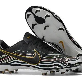 Nike Mercurial Vapor Black White Yellow মজবুত জমি ফুটবল জুতা