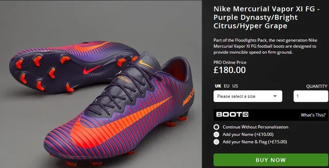 Nike Mercurial Vapor Black White Yellow Firm-Ground Soccer Shoes 6