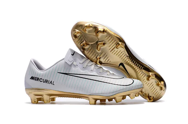 Nike Mercurial Vapor Black White Yellow Firm-Ground Soccer Shoes 8