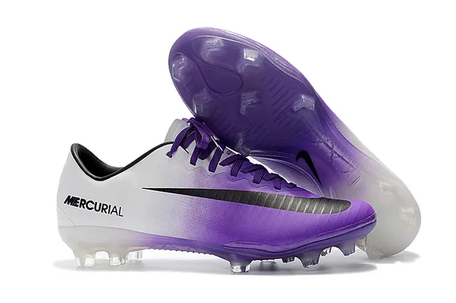 Nike Mercurial Vapor Black White Yellow Firm-Ground Soccer Shoes 21
