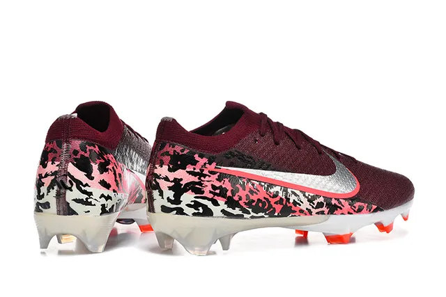 Nike Mercurial Vapor Burdeos Laranja Baixo Flyknit Superior Colar Sock-Fit Solo Firme Sapatos de Futebol 5