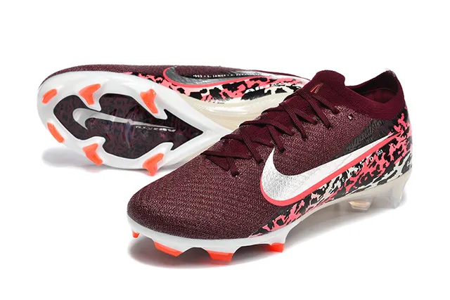 Nike Mercurial Vapor Burdeos Laranja Baixo Flyknit Superior Colar Sock-Fit Solo Firme Sapatos de Futebol 6