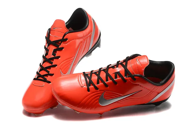 Nike Mercurial Vapor Orange Black Silver Firm-Ground Soccer Shoes 3