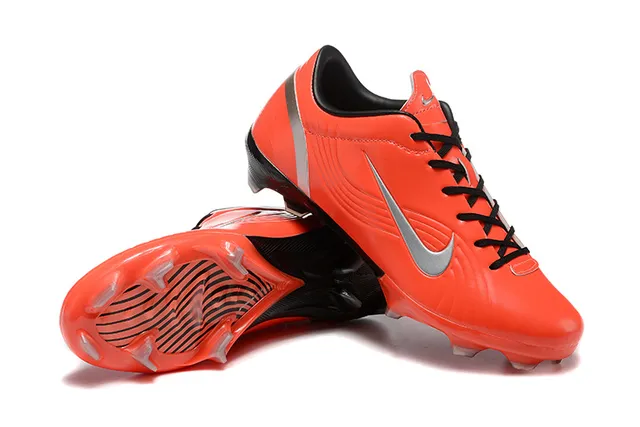 Nike Mercurial Vapor Orange Black Silver Firm-Ground Soccer Shoes 6