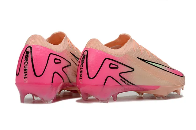 Nike Mercurial Vapor Pink Beige Low-Cut Knit Upper Asymmetrical Lacing Firm-Ground Soccer Shoes 5