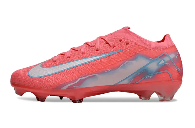 Nike Mercurial Vapor Pink Blue Low-Cut Knit Upper Asymmetric Lacing Firm-Ground Soccer Shoes 7
