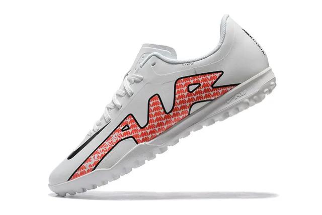 Nike Mercurial Vapor White Orange Low-Cut Lace-Up Conical Studs Turf Soccer Shoes 4