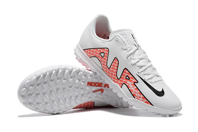 Nike Mercurial Vapor White Orange Low-Cut Lace-Up Conical Studs Turf Soccer Shoes 6