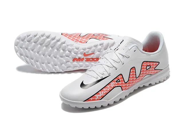 Nike Mercurial Vapor White Orange Low-Cut Lace-Up Conical Studs Turf Soccer Shoes 7