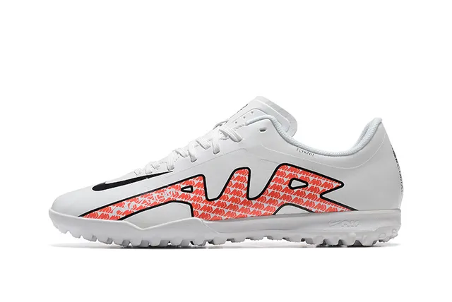 Nike Mercurial Vapor White Orange Low-Cut Lace-Up Conical Studs Turf Soccer Shoes 10