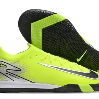 Nike Mercurial Vapor 黄色黑色低帮合成革面银色 Air Zoom Branding 室内足球鞋