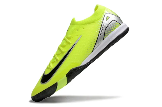 Nike Mercurial Vapor Yellow Black Low-Cut Synthetic Upper Silver Air Zoom Branding Indoor Soccer Shoes 3