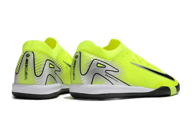 Nike Mercurial Vapor Yellow Black Low-Cut Synthetic Upper Silver Air Zoom Branding Indoor Soccer Shoes 5