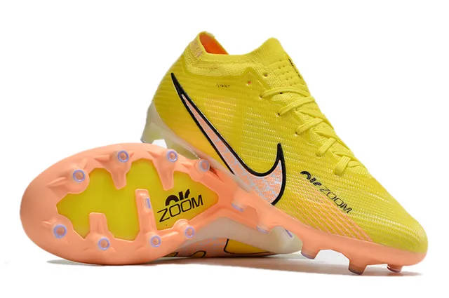 Nike Mercurial Vapor Zoom Yellow Orange Firm-Ground Soccer Shoes 3