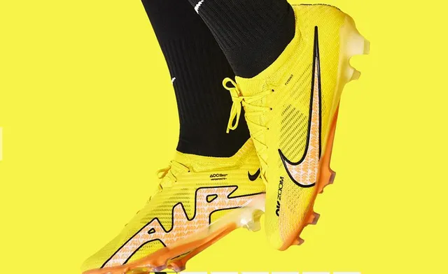 Nike Mercurial Vapor Zoom Yellow Orange Firm-Ground Soccer Shoes 9