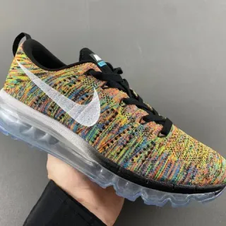 Nike Multicolor Black Flyknit Upper Full-Length Visible Air Unit Lifestyle Sneakers