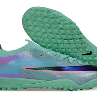 Nike Multicolor Green Iridescent Knit Upper Sole Turf Soccer Shoes