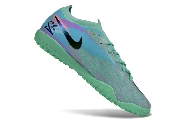 Nike Multicolor Green Iridescent Knit Upper Sole Turf Soccer Shoes 2