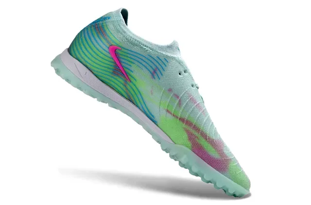 Nike Multicolor Green Knit Upper Wave Graphics Turf Soccer Shoes 2