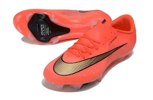 Nike orange et noir Flyweave Upper Air Zoom Heel Unit Firm-Ground chaussures de football 4