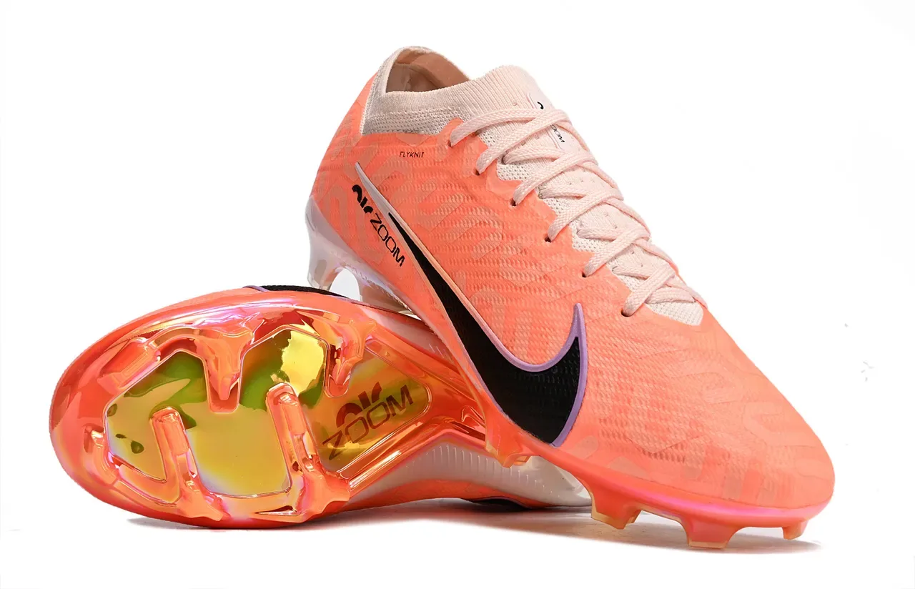 نایک کفش کروڈ برتقالي أسود منخفض القطع Flyknit Upper إيريديسسنت شفاف لوحة الثلث أرض صلبة 4