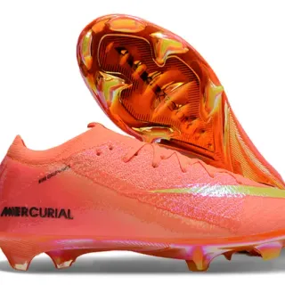 Nike নারাঙ্গী সোনালী কিনিট উপর ইরিডেসেন্ট অ্যাকসেন্টস ফার্ম-গ্রাউন্ড সকার শু