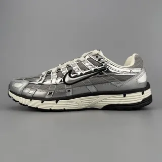 Nike P-6000 Metallic Silver Black White Lifestyle Sneakers