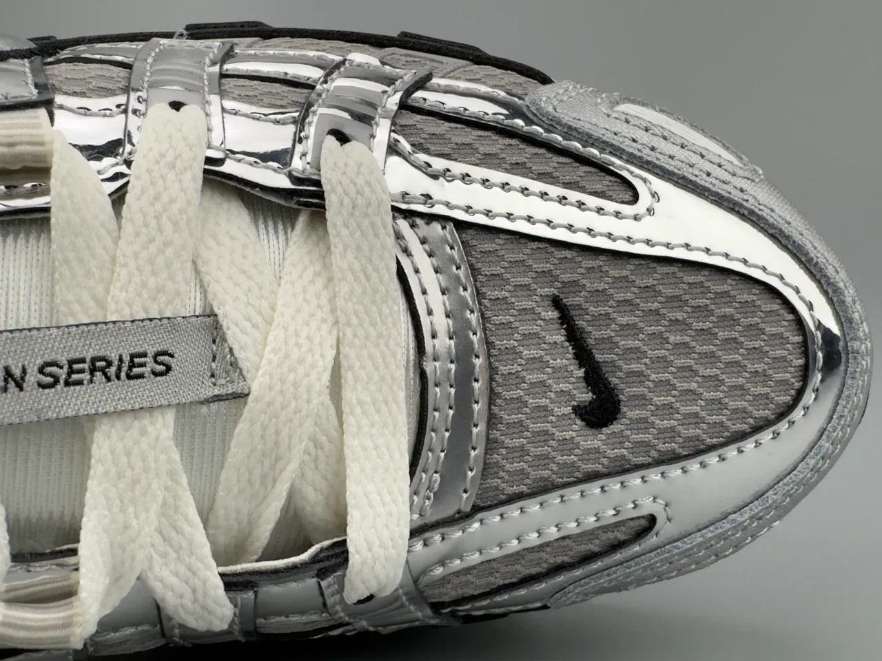 Nike P-6000 Metallic Silver Black White Lifestyle Sneakers 8