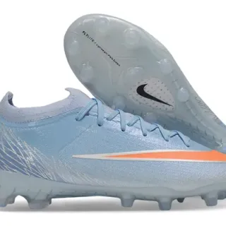 Nike Phantom GT Atomknit Light Blue Orange Firm-Ground Soccer Shoes