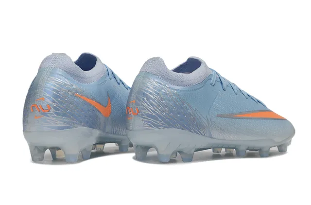 Nike Phantom GT Atomknit Light Blue Orange Firm-Ground Soccer Shoes 5